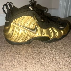 Metalic Gold Foamposites size 9.5